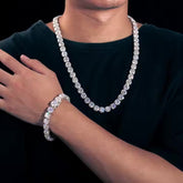 10mm VVS D-Color Moissanite Tennis Necklace